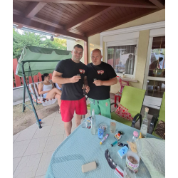 Koszulka patriotyczna męska czarna Polska Węgry - Grafika patriotyczna