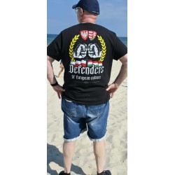 Koszulka patriotyczna męska czarna Polska Węgry - Grafika patriotyczna