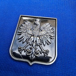 Szorty Patriotyczne Niebieskie z Orłem | Spodenki z Kieszeniami na Suwak