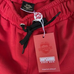 Szorty Patriotyczne czerwone z Orłem | Spodenki z Kieszeniami na Suwak