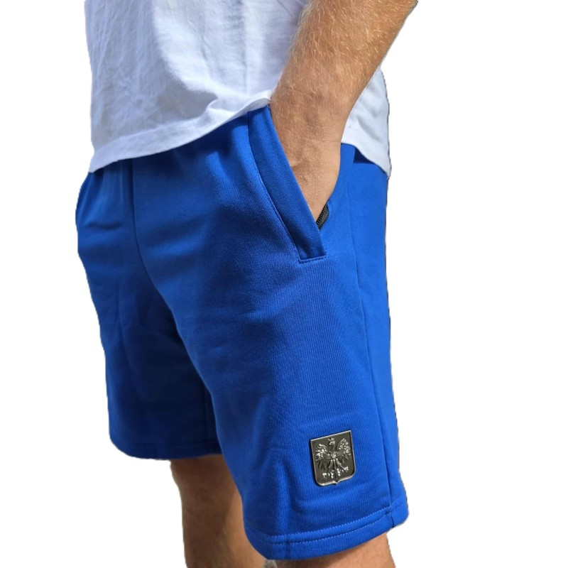 Szorty patriotyczne z Orłem - niebieskie