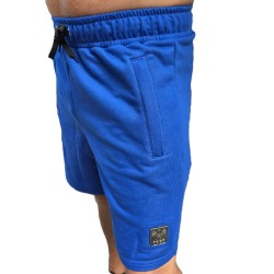 Szorty Patriotyczne Niebieskie z Orłem | Spodenki z Kieszeniami na Suwak