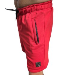 Szorty Patriotyczne czerwone z Orłem | Spodenki z Kieszeniami na Suwak