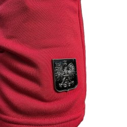 Szorty Patriotyczne czerwone z Orłem | Spodenki z Kieszeniami na Suwak