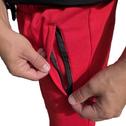 Szorty Patriotyczne czerwone z Orłem | Spodenki z Kieszeniami na Suwak