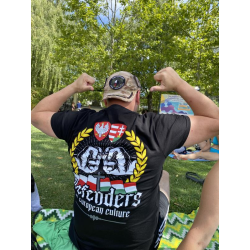 Koszulka patriotyczna męska czarna Polska Węgry - Grafika patriotyczna