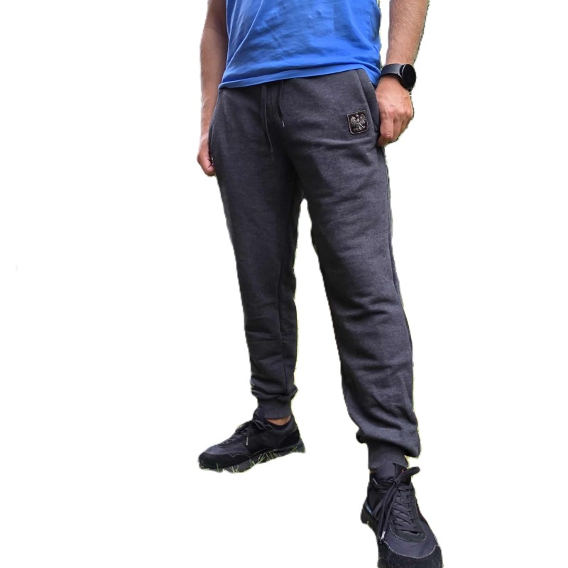 Spodnie patriotyczne z Orłem - ciemnoszare