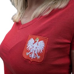 Koszulka damska z Orłem - czerwona