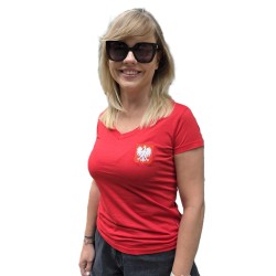 Koszulka damska z Orłem - czerwona