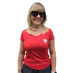 Koszulka damska z Orłem - czerwona
