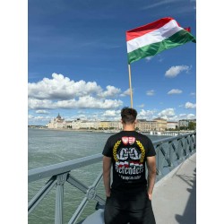 Koszulka patriotyczna męska czarna Polska Węgry - Grafika patriotyczna