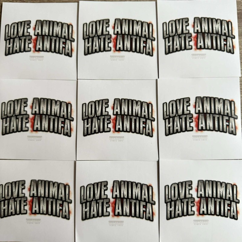 Vlepki LOVE ANIMAL HATE ANTIFA