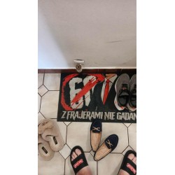 wycieraczka przed drzwi z nadrukiem anty 60, jebać kapusi, STOP 60