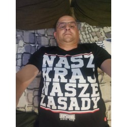 Koszulka NASZ KRAJ NASZE ZASADY czarna