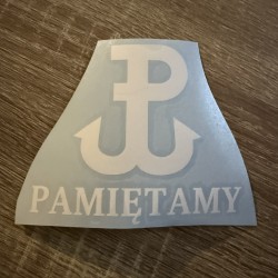 naklejka patriotyczna POWSTANIE WARSZAWSKIE, naklejka na auto POLSKA