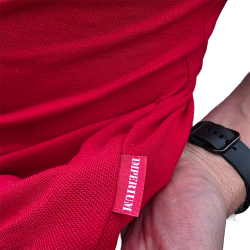 Koszulka Polo Orzeł Biały – Czerwona Męska Polo z Haftem Godła Polski