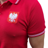 Koszulka Polo Orzeł Biały – Czerwona Męska Polo z Haftem Godła Polski