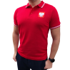 Koszulka Polo Orzeł Biały – Czerwona Męska Polo z Haftem Godła Polski