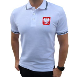 Biała koszulka polo - Godło Polski