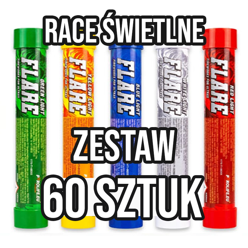 Race świetlne - zestaw 60 sztuk