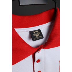 Koszulka POLO biało-czerwona z Godłem Polski