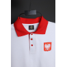 Koszulka POLO biało-czerwona z Godłem Polski