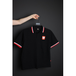 Koszulka polo Polska czarna z orłem | Imperium