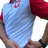 Koszulka POLO biało-czerwona z Godłem Polski