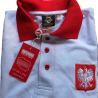 Koszulka POLO biało-czerwona z Godłem Polski