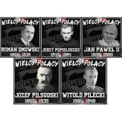 Vlepki Patriotyczne Wielcy Polacy - ZESTAW
