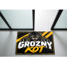 Wycieraczka „Groźny kot” – czarno-żółty wzór z kotem | Imperium