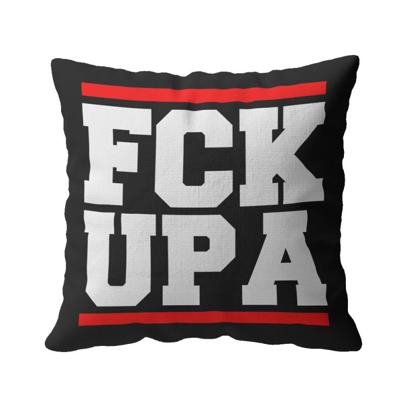 Poduszka „FCK UPA” - czarna z białym napisem | Imperium