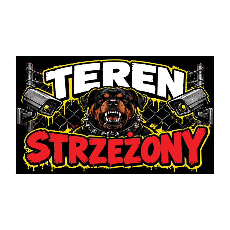 Wycieraczka „Teren strzeżony” – rottweiler | Imperium