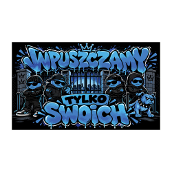 Wycieraczka „Wpuszczamy tylko swoich” – graffiti | Imperium