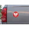 Naklejka samochodowa Orzeł na czerwonym tle
