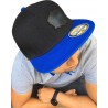Czapka SNAPBACK IMPERIUM czarna z niebieskim daszkiem