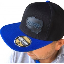 Czapka SNAPBACK IMPERIUM czarna z niebieskim daszkiem