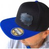 Czapka SNAPBACK IMPERIUM czarna z niebieskim daszkiem