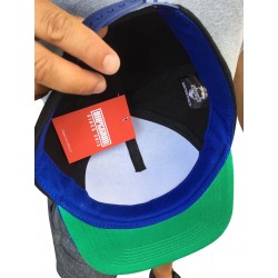 Czapka SNAPBACK IMPERIUM czarna z niebieskim daszkiem
