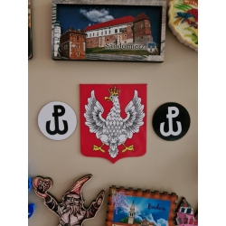 Magnes POLSKA WALCZĄCA czarna