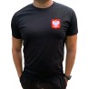 Czarna koszulka Polska z Godłem