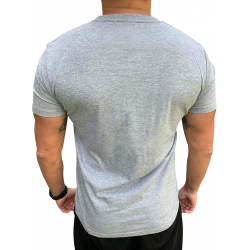 Szara koszulka Polska z Godłem - koszulka patriotyczna czerwona