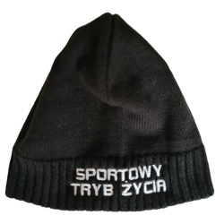 Czarna czapka zimowa Sportowy Tryb Życia