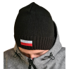 Czarna czapka zimowa Flaga Polski
