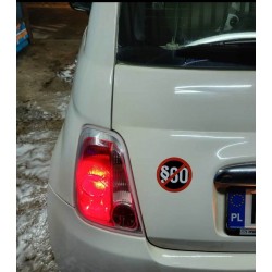Naklejka na samochód anty 60-tka STOP POMÓWIENIOM