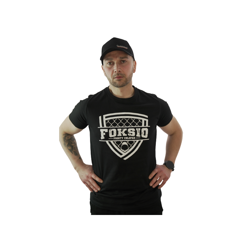 Czarna koszulka FOKSIO - PROSTY CHŁOPAK