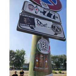 naklejki "Against Modern Football",  vlepka UEFA MAFIA, vlepy piłka