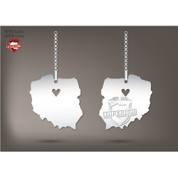 Zawieszka POLSKA SERCE + łańcuszek