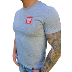 Szara koszulka Polska z Godłem