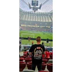 Koszulka patriotyczna męska czarna Polska Węgry - Grafika patriotyczna